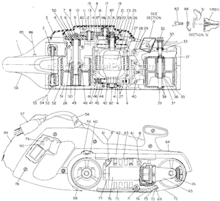Page A Diagram and Parts List for 7451 Type 1 Black and Decker Belt or Drum Sander